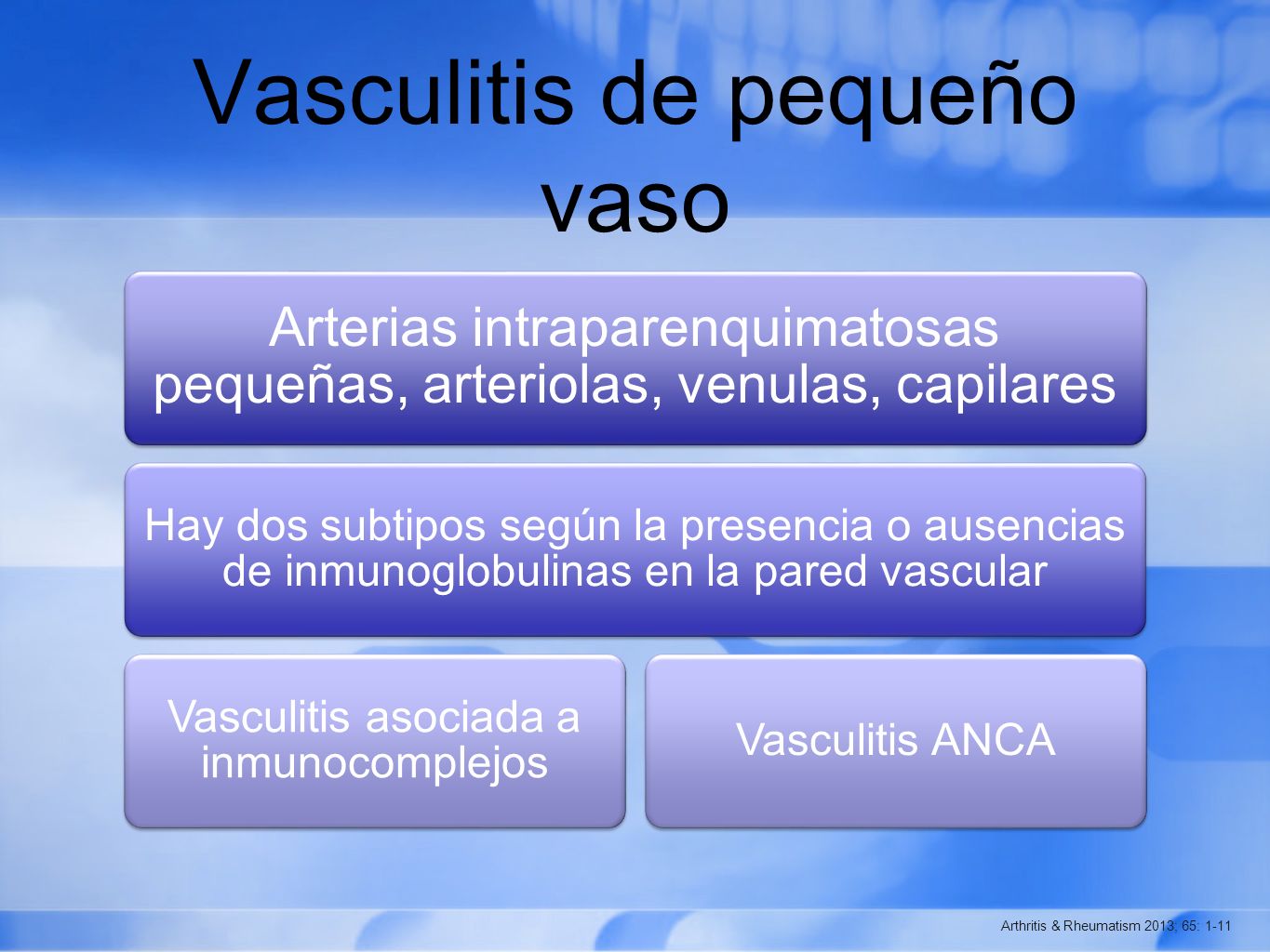 Vasculitis de pequeño vaso