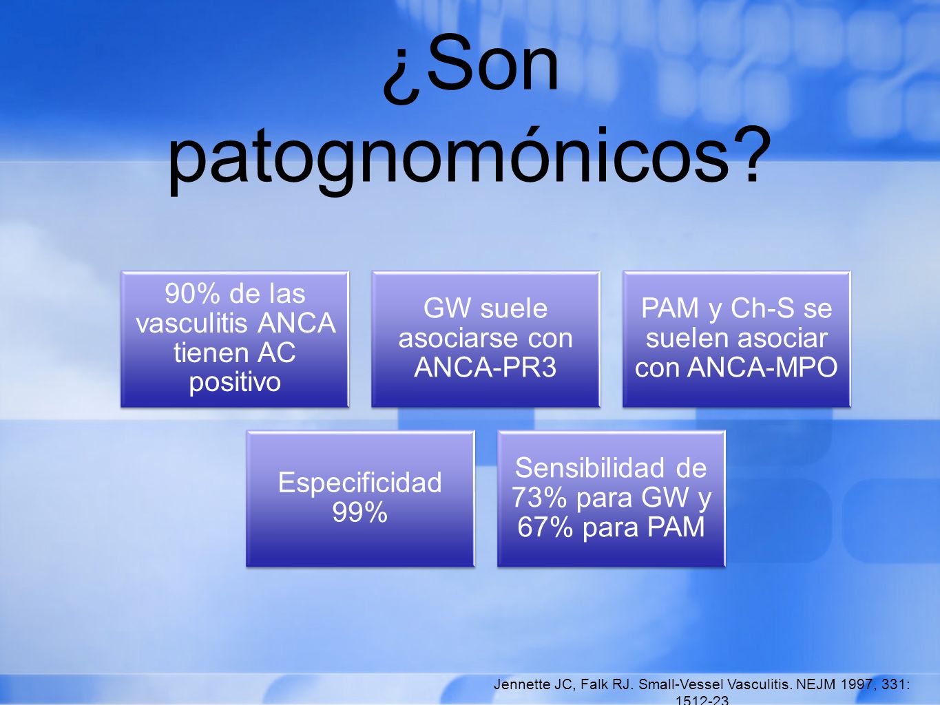 ¿Son patognomónicos 90% de las vasculitis ANCA tienen AC positivo