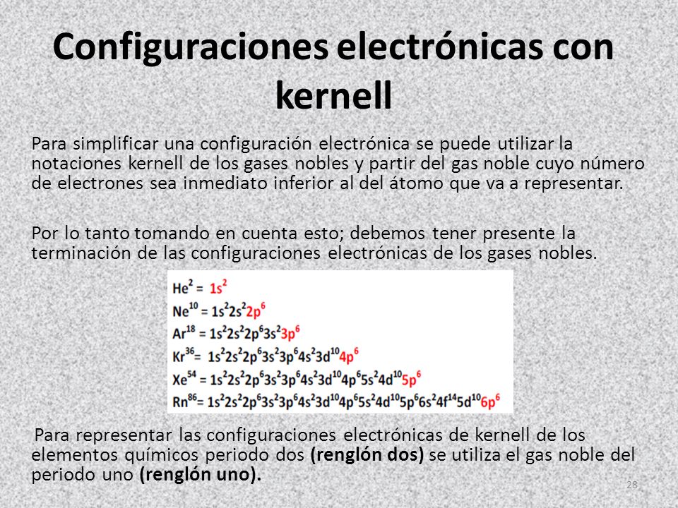 Configuraciones electrónicas con kernell