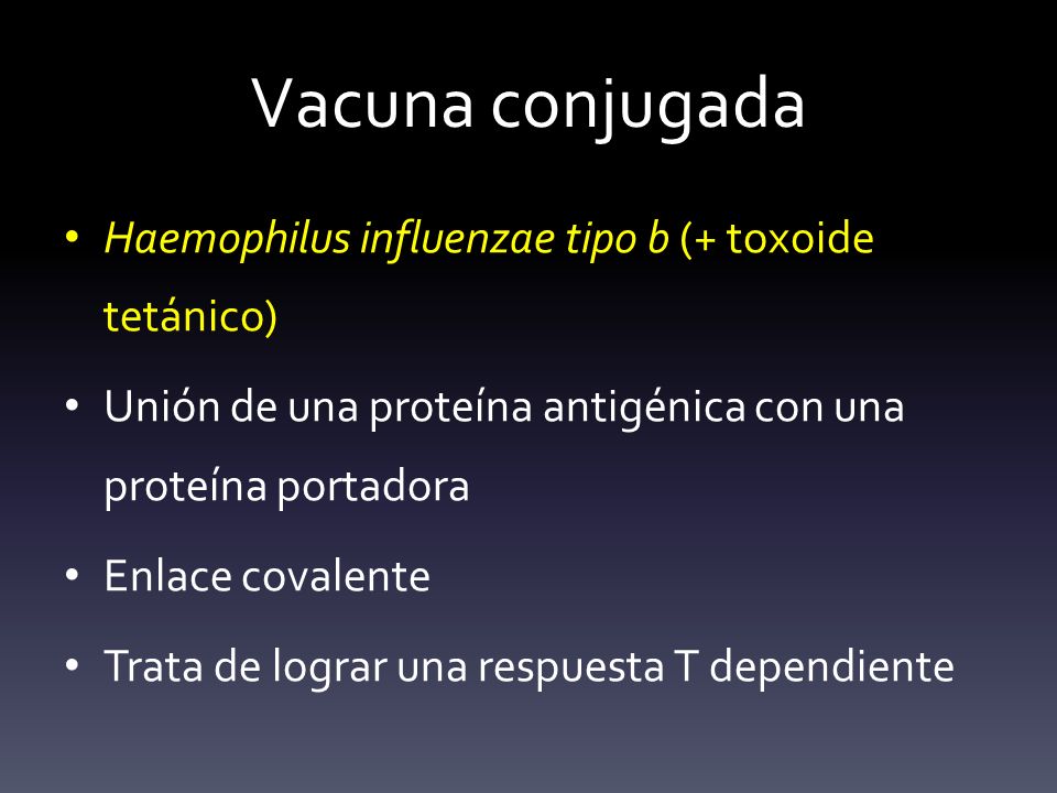 Vacuna conjugada Haemophilus influenzae tipo b (+ toxoide tetánico)