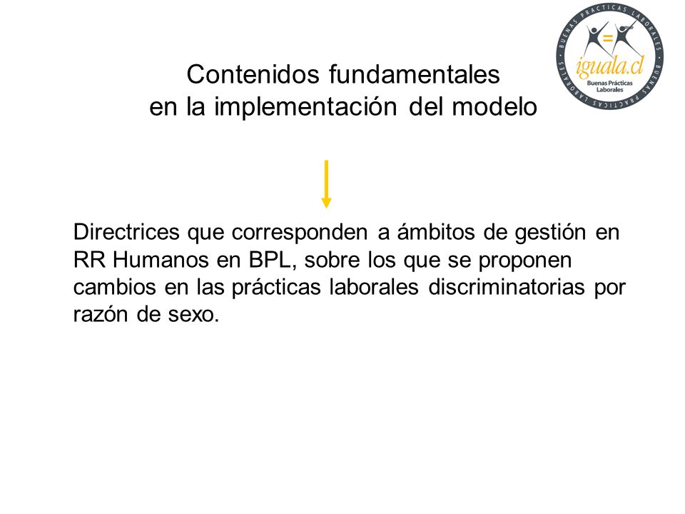 Contenidos fundamentales en la implementación del modelo