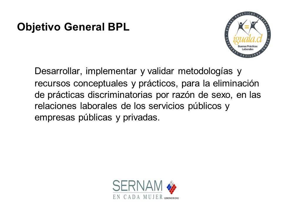 Objetivo General BPL