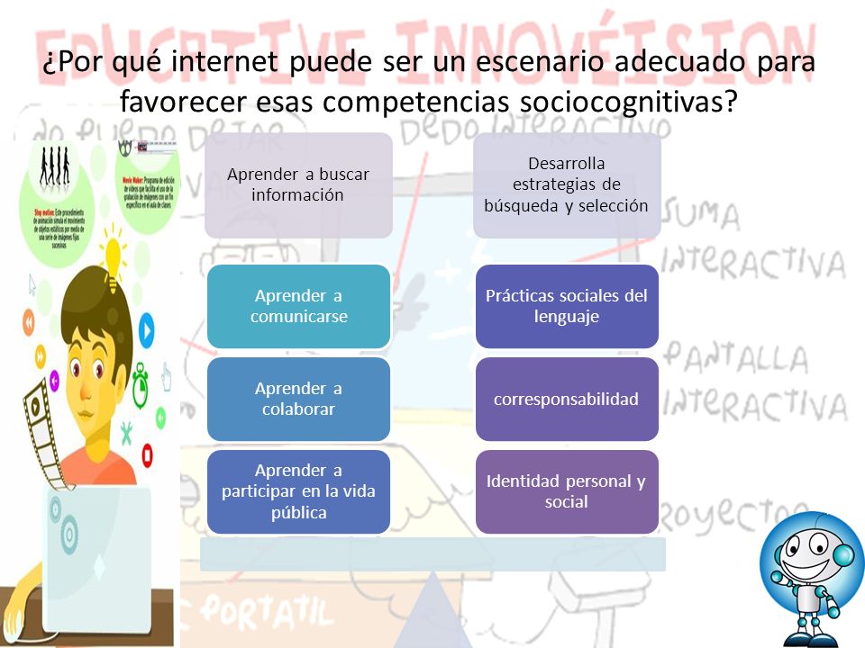¿Por qué internet puede ser un escenario adecuado para favorecer esas competencias sociocognitivas