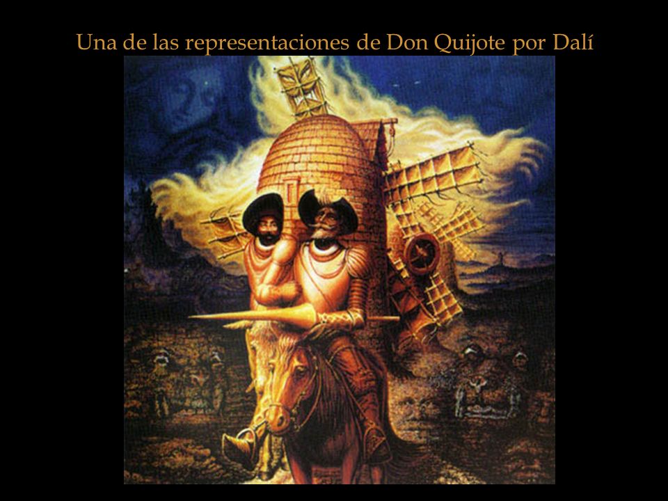 Una de las representaciones de Don Quijote por Dalí