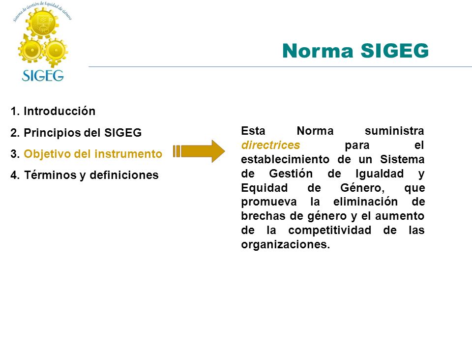 Norma SIGEG 1. Introducción 2. Principios del SIGEG