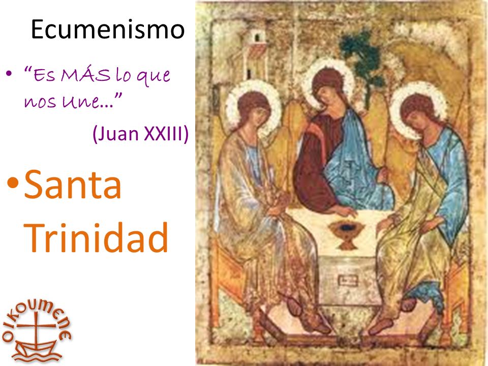 Ecumenismo Es MÁS lo que nos Une… (Juan XXIII) Santa Trinidad