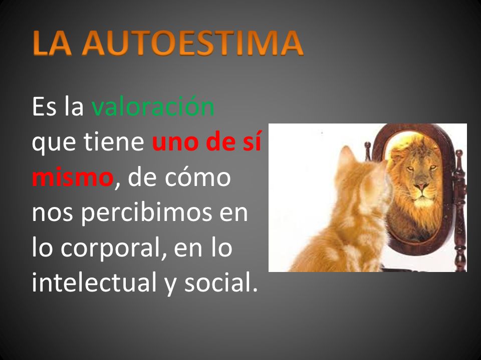 LA AUTOESTIMA Es la valoración que tiene uno de sí mismo, de cómo nos percibimos en lo corporal, en lo intelectual y social.