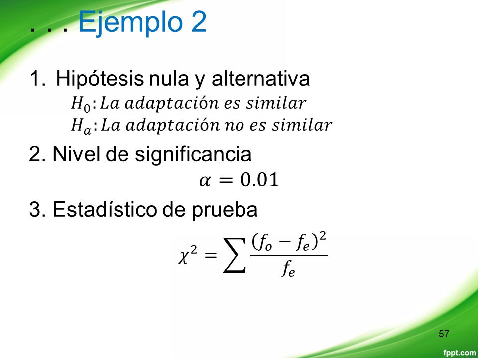 . . . Ejemplo 2 Hipótesis nula y alternativa 2. Nivel de significancia