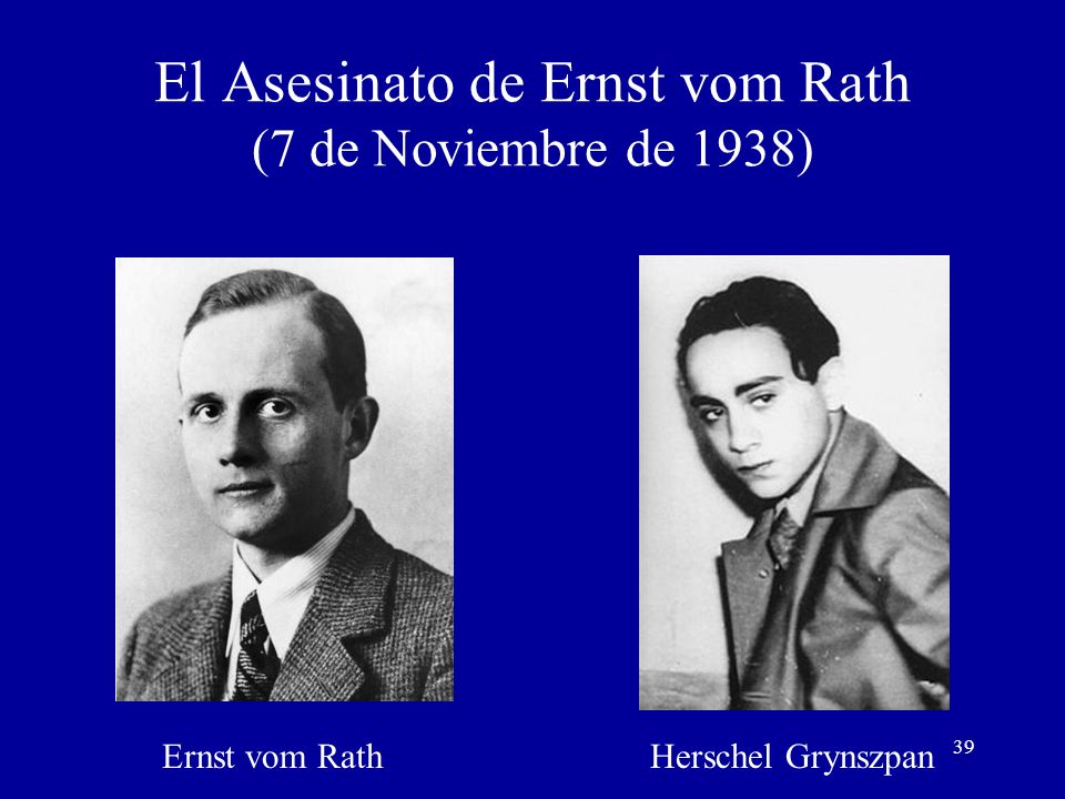 El Asesinato de Ernst vom Rath (7 de Noviembre de 1938)