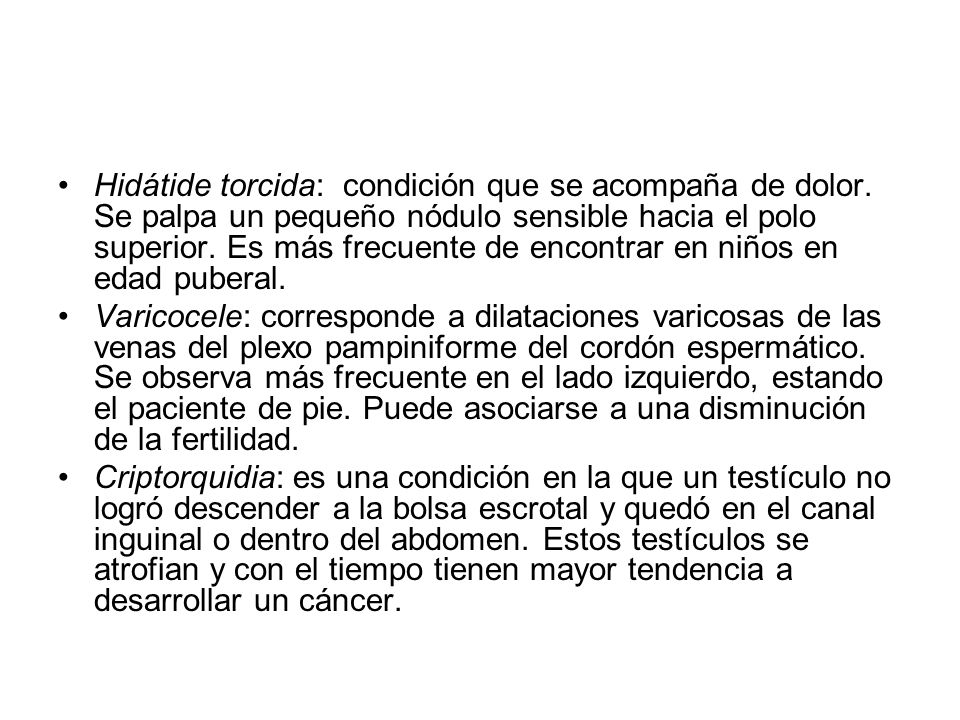Hidátide torcida: condición que se acompaña de dolor