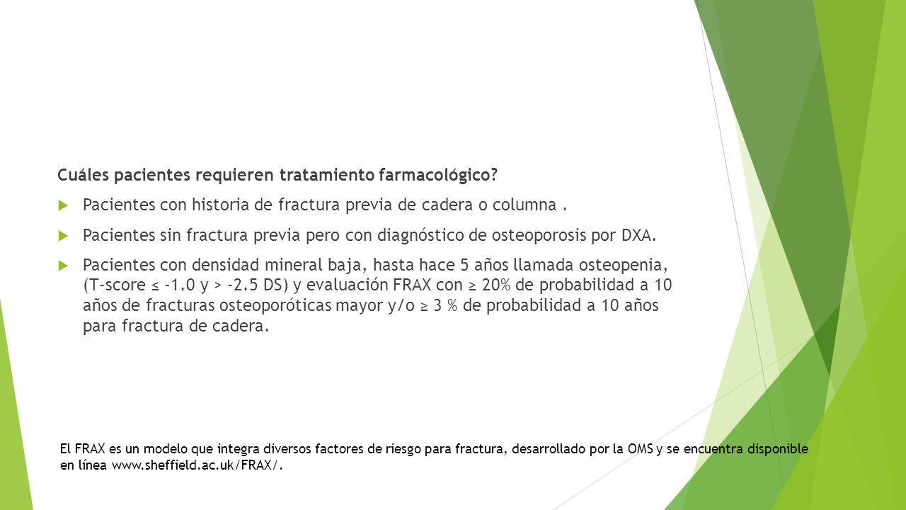 Cuáles pacientes requieren tratamiento farmacológico