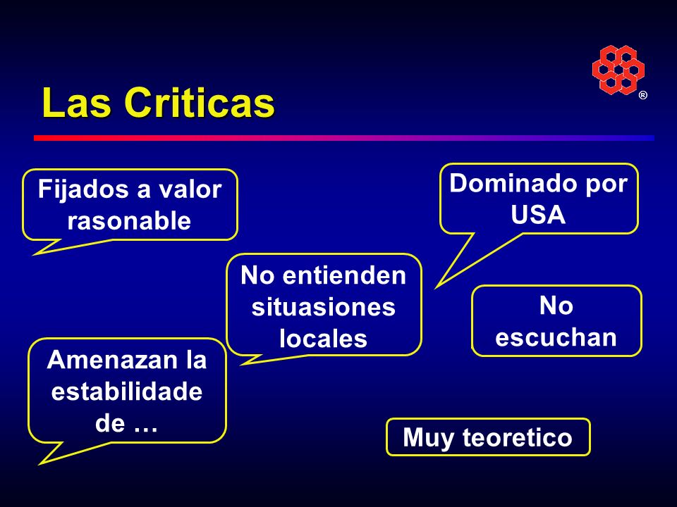 Las Criticas Dominado por USA Fijados a valor rasonable