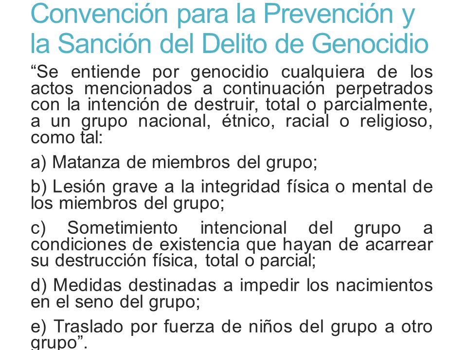 Convención para la Prevención y la Sanción del Delito de Genocidio