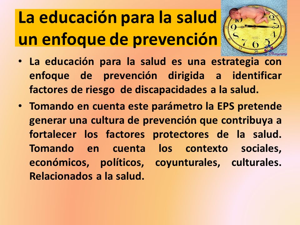La educación para la salud como un enfoque de prevención