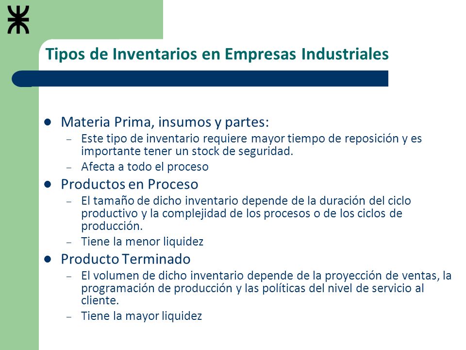 Tipos de Inventarios en Empresas Industriales