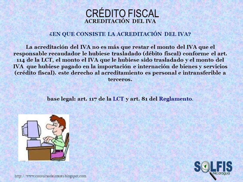 Acreditación del IVA ¿En que consiste la acreditación del IVA