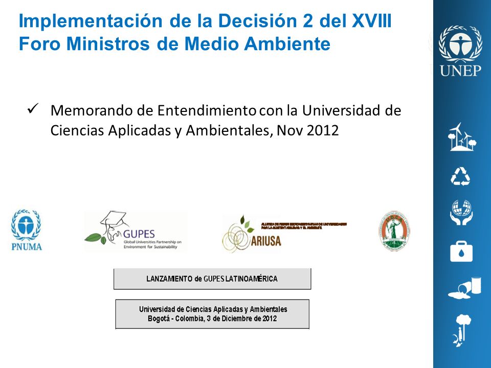 Implementación de la Decisión 2 del XVIII Foro Ministros de Medio Ambiente