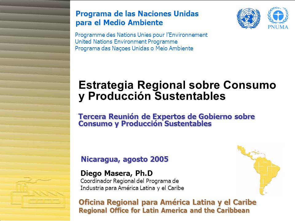 Estrategia Regional sobre Consumo y Producción Sustentables