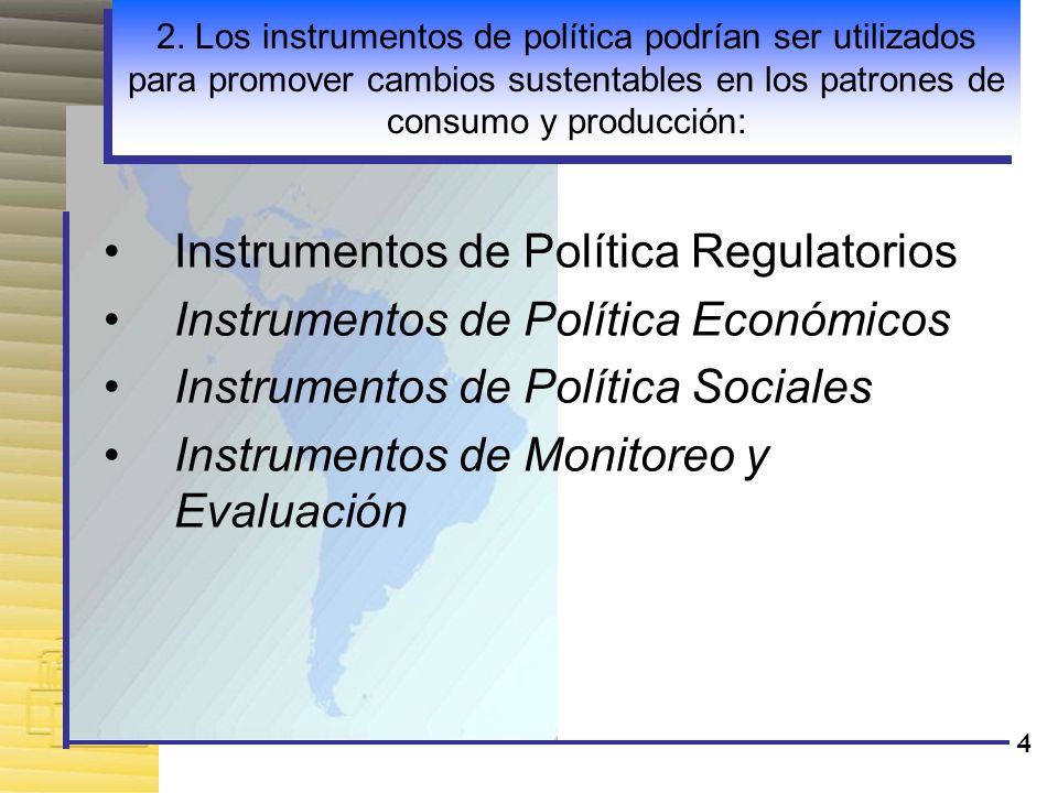 Instrumentos de Política Regulatorios