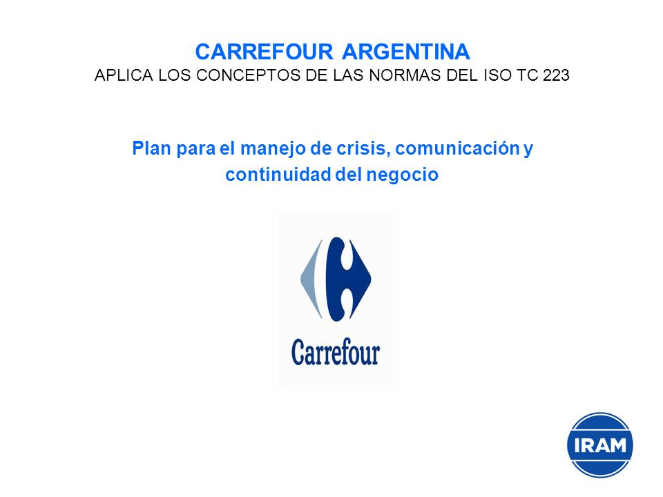 Plan para el manejo de crisis, comunicación y continuidad del negocio