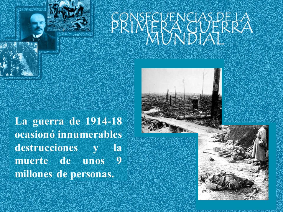 La guerra de ocasionó innumerables destrucciones y la muerte de unos 9 millones de personas.