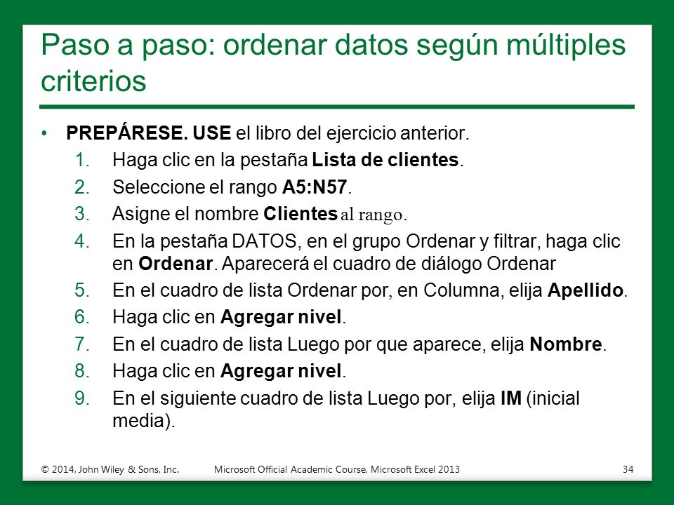 Paso a paso: ordenar datos según múltiples criterios