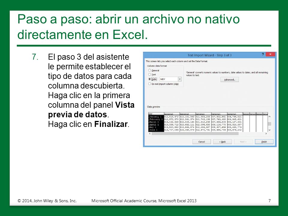 Paso a paso: abrir un archivo no nativo directamente en Excel.