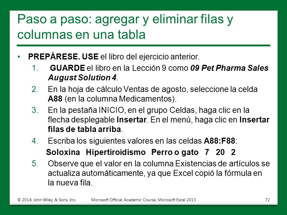 Paso a paso: agregar y eliminar filas y columnas en una tabla