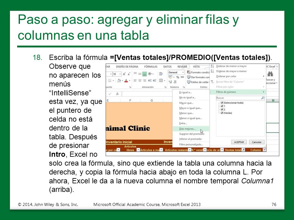 Paso a paso: agregar y eliminar filas y columnas en una tabla