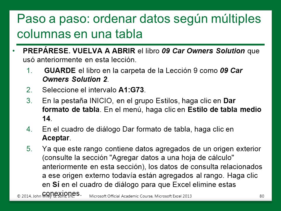 Paso a paso: ordenar datos según múltiples columnas en una tabla