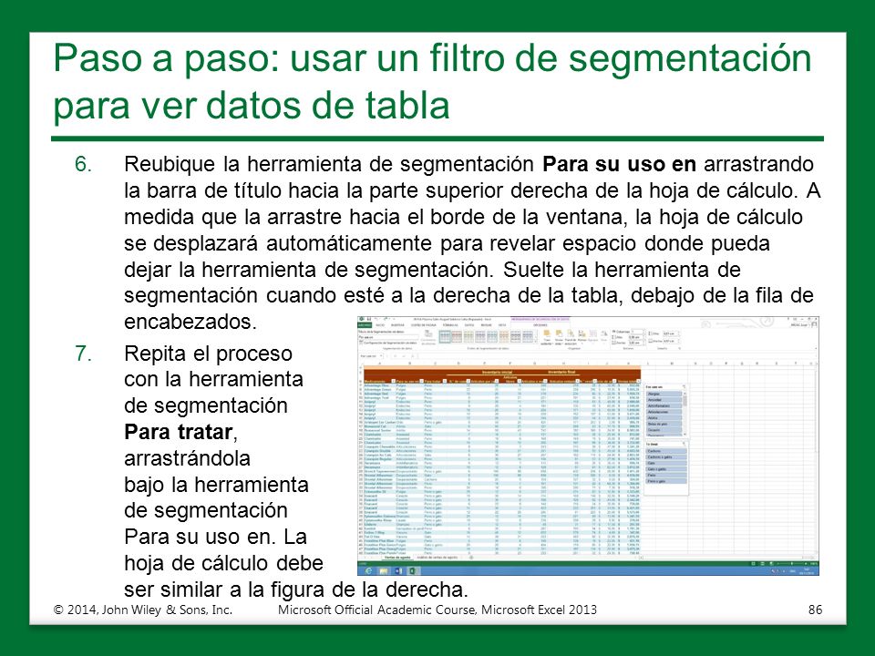 Paso a paso: usar un filtro de segmentación para ver datos de tabla