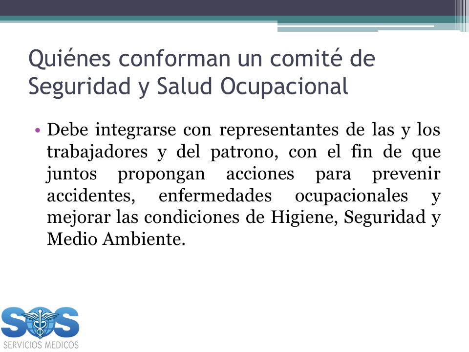 Quiénes conforman un comité de Seguridad y Salud Ocupacional
