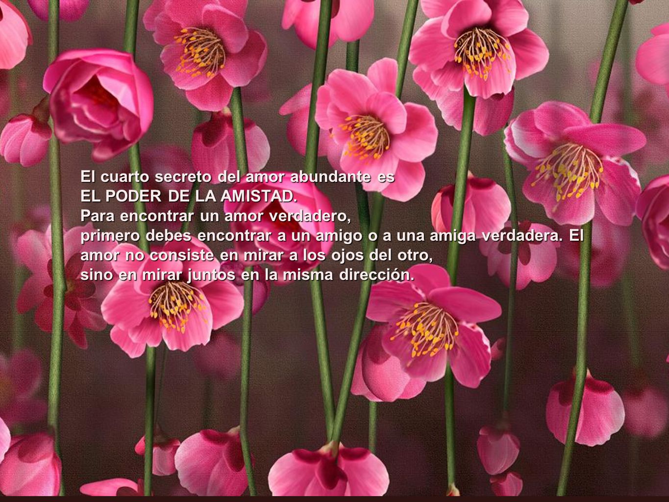 El cuarto secreto del amor abundante es EL PODER DE LA AMISTAD