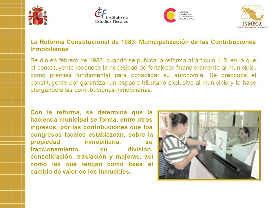 La Reforma Constitucional de 1983: Municipalización de las Contribuciones Inmobiliarias