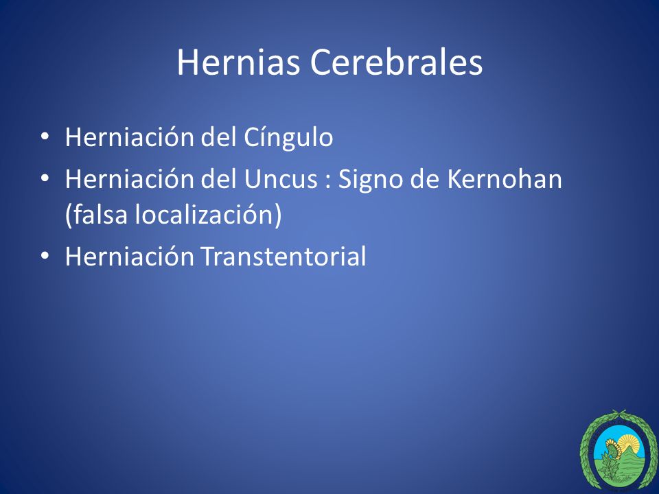 Hernias Cerebrales Herniación del Cíngulo