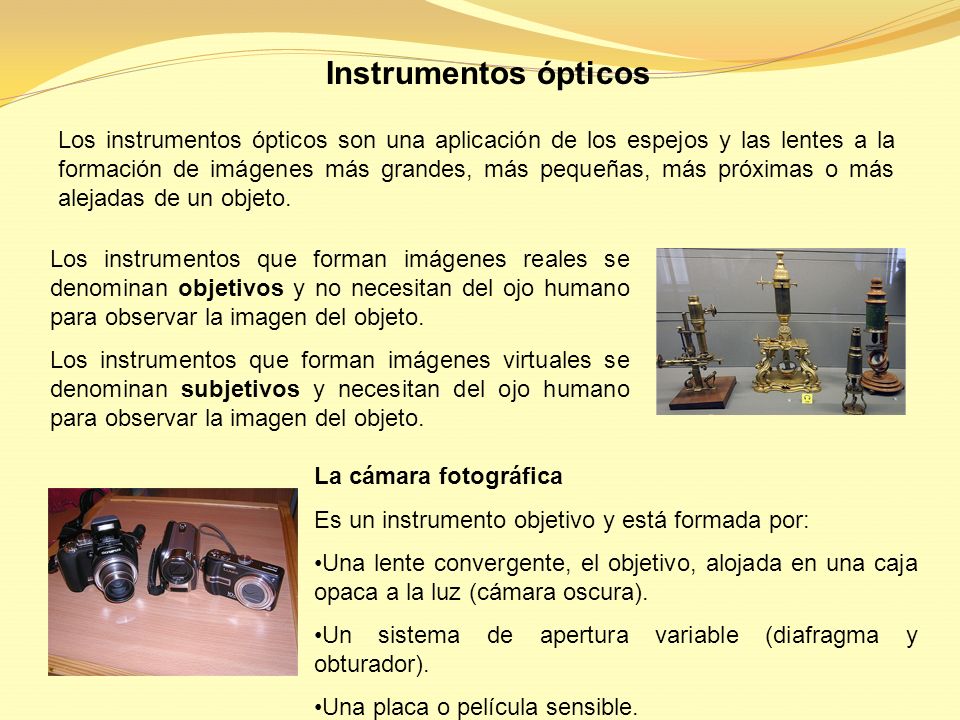 Tema 3. Instrumentos ópticos. El ojo humano - ppt descargar