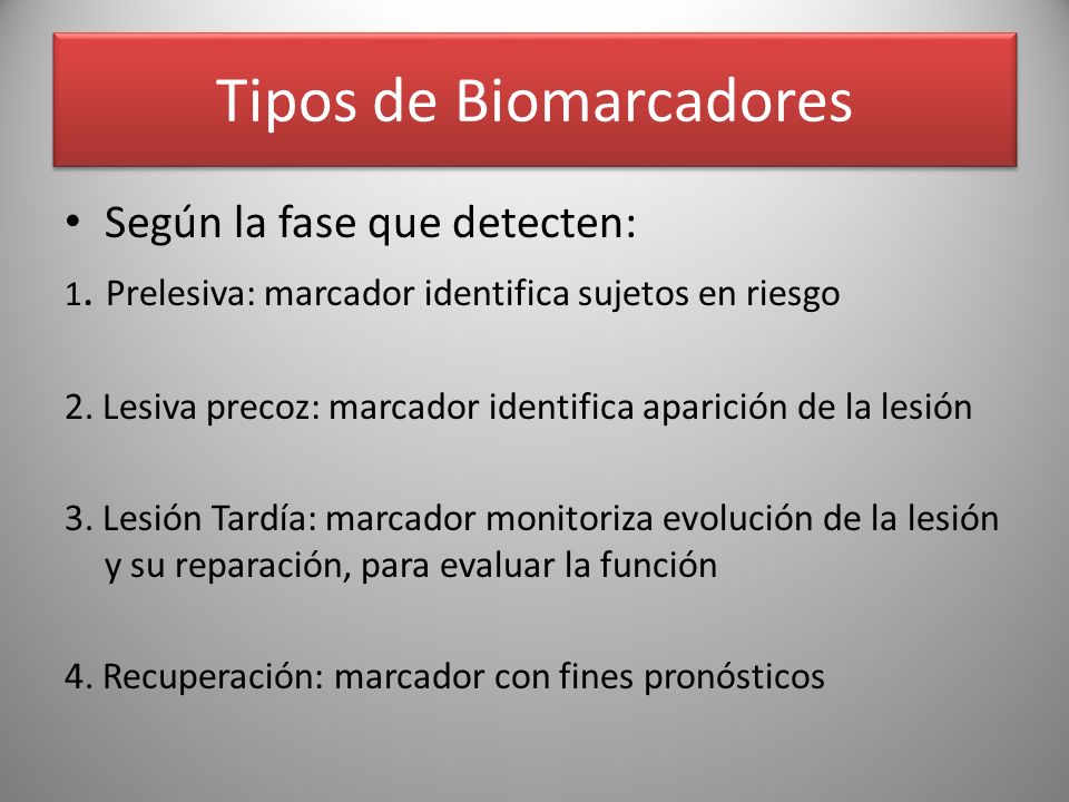 Tipos de Biomarcadores