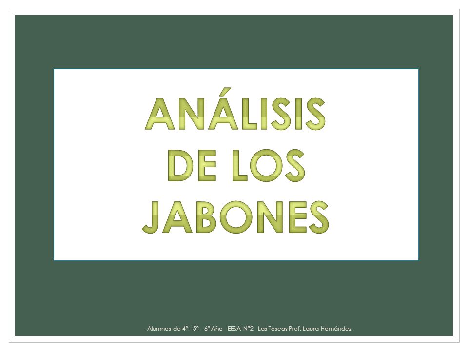 Alumnos de 4° - 5° - 6° Año EESA N°2 Las Toscas Prof. Laura Hernández