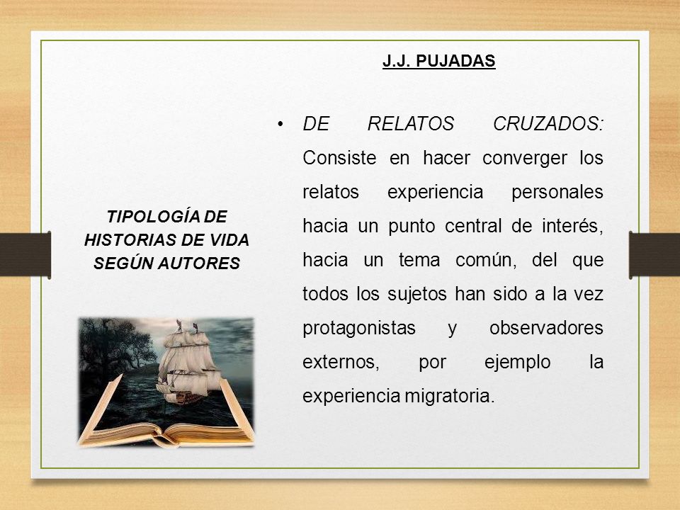 TIPOLOGÍA DE HISTORIAS DE VIDA SEGÚN AUTORES