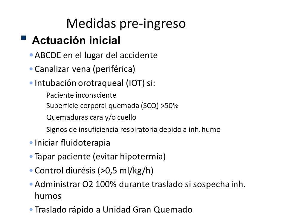 Medidas pre-ingreso Actuación inicial ABCDE en el lugar del accidente